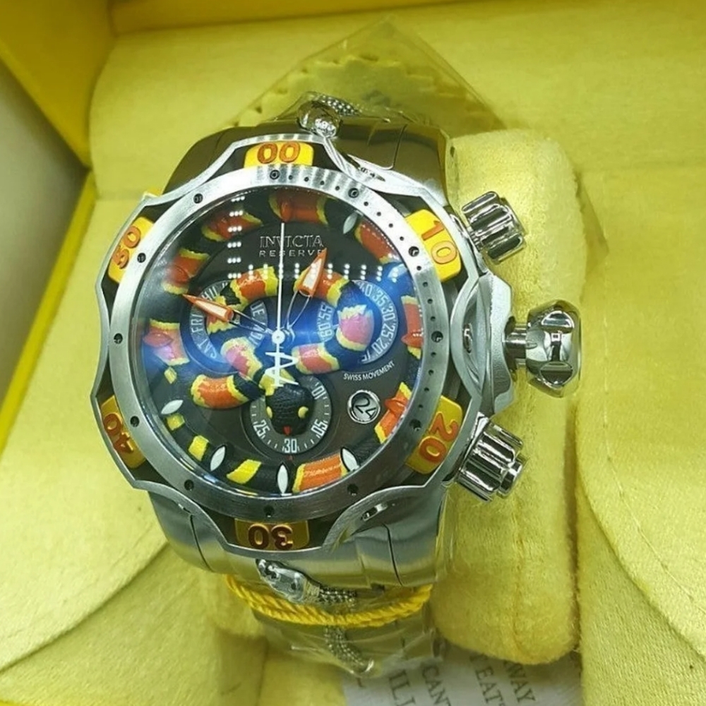 Brand New Invicta Swiss Venom Coral Snake Chrono - Picture 2 of 9
